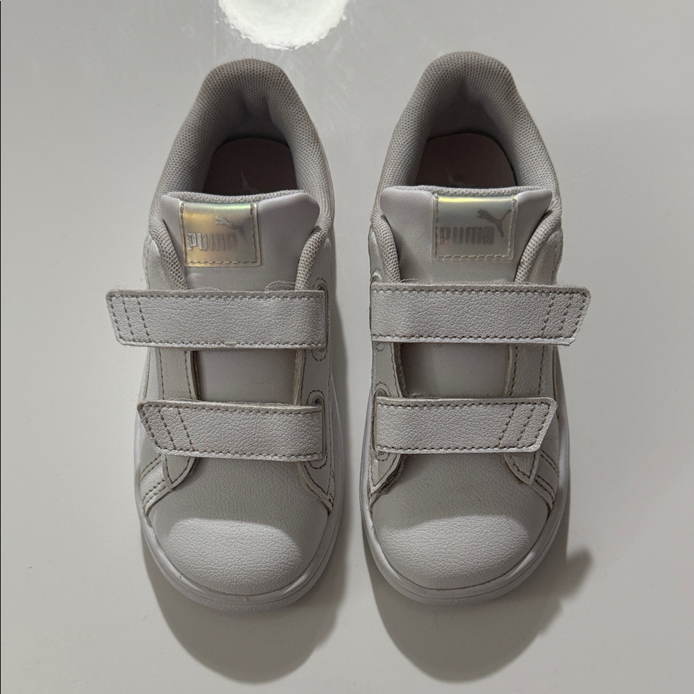 PUMA Smash 3.0 Holo 2.0 Toddler Girls White Sneakers Size 10 C